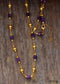 Boho Necklace, Amethysts Lariat Necklace